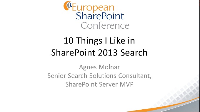 10 Things I Like in SharePoint 2013 Search