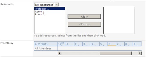 Facilities Fiels And Free Busy Fiels In Ul
