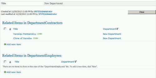 SharePoint Related List Views