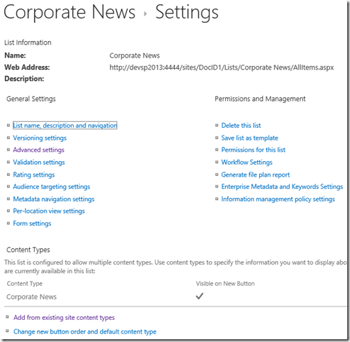 Displaying Corporate News with the Content Search Webpart 3
