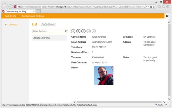 Building Solutions for SharePoint - Access Web App