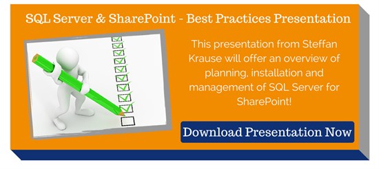 SQL Server & Share Point Best Practices