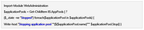 Bring Down Application Pools