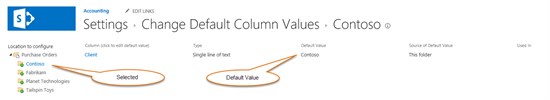 Defaut Value for Client Column