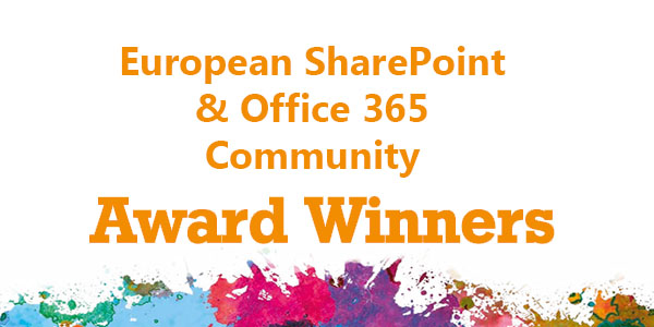 The 2015 European SharePoint & Office 365 Community Award Winners