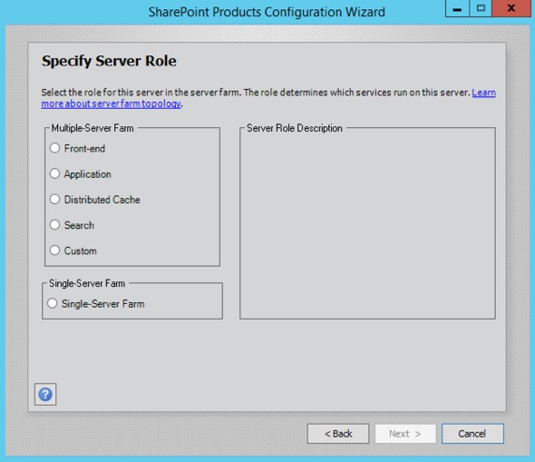SharePoint 2016 Configuration Wizard