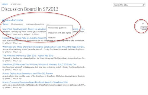 What’s New with Discussion Board Lists in SharePoint 2013