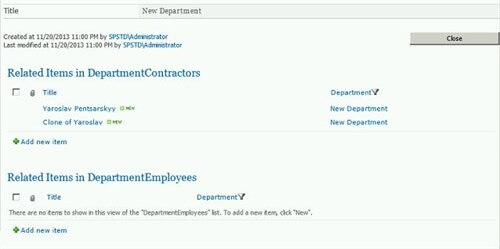 Creating SharePoint Related List Views Edit and Display With No Code