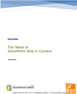 White Paper: The Value of SharePoint Help in Context