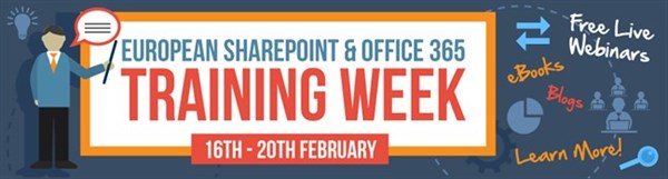 It's Back! European SharePoint & Office 365 Training Week