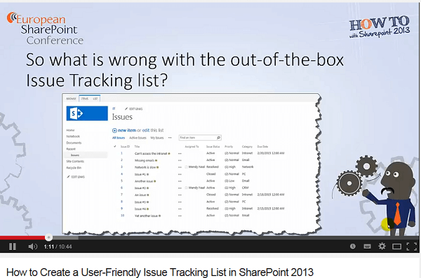 How to Create a User-Friendly Issue Tracking List in SharePoint 2013