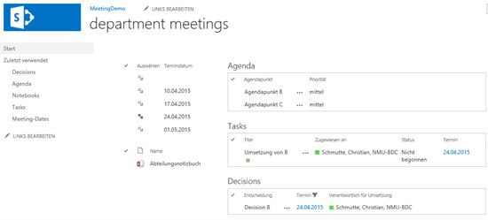 OneNote as an Alternative to the Meeting Workspace in SharePoint 2013