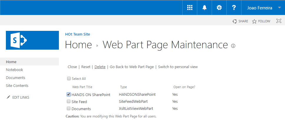 Remove Faulty Web Parts from Page