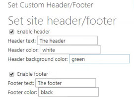Custom modern page header and footer using SharePoint Framework