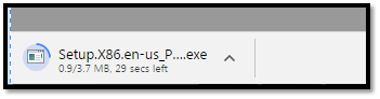  Setup file is downloading
