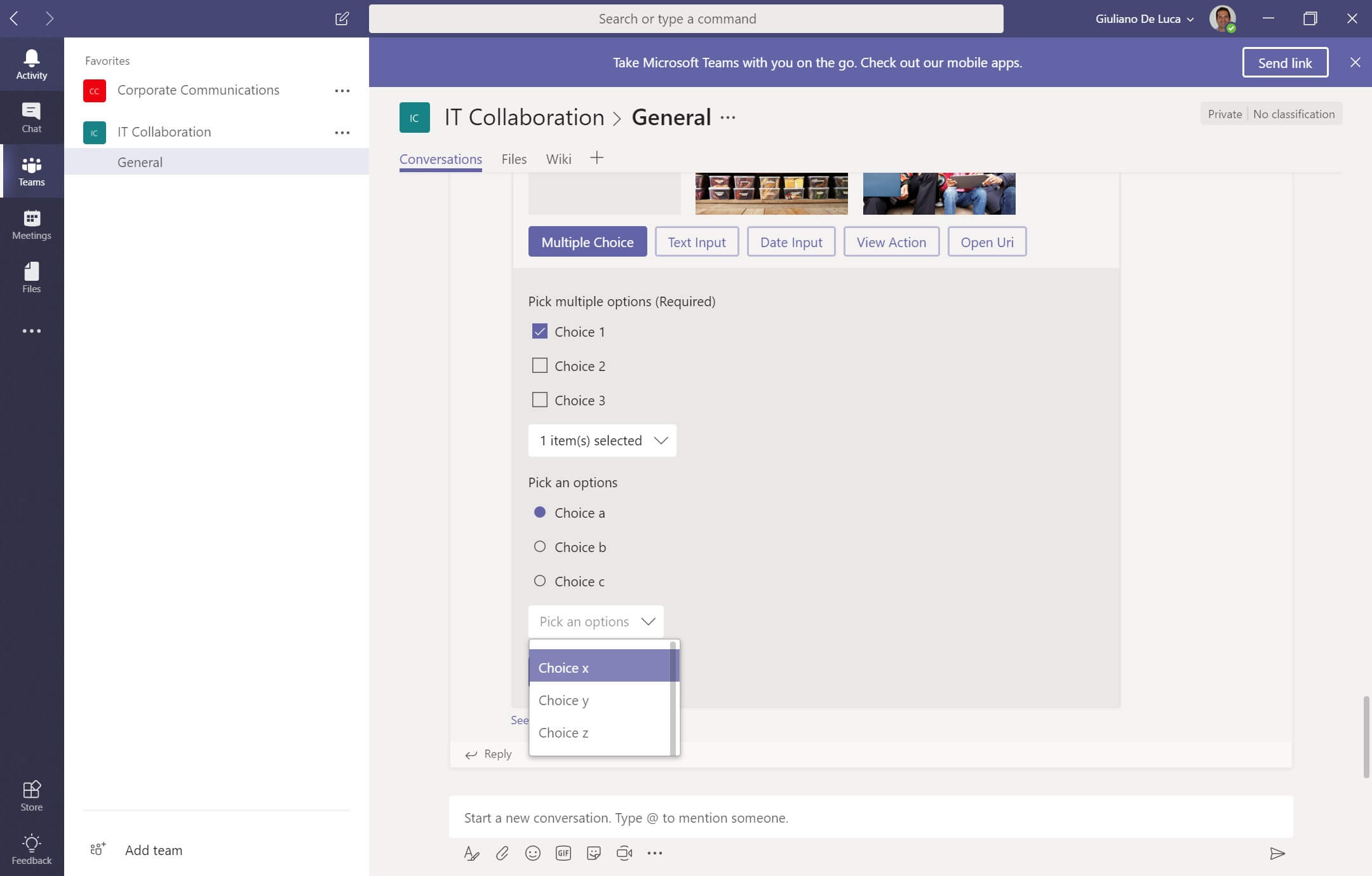 Microsoft Teams API Example