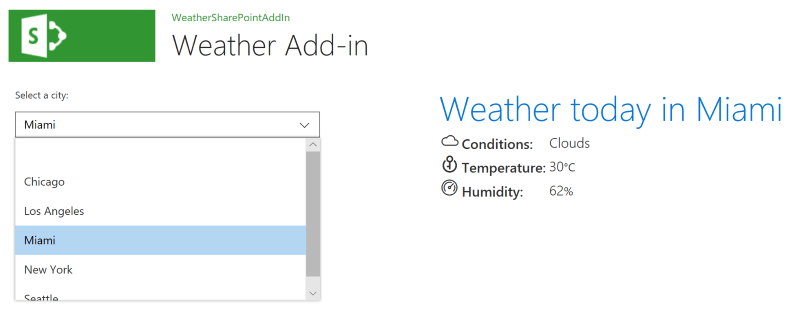 Weather Add-in