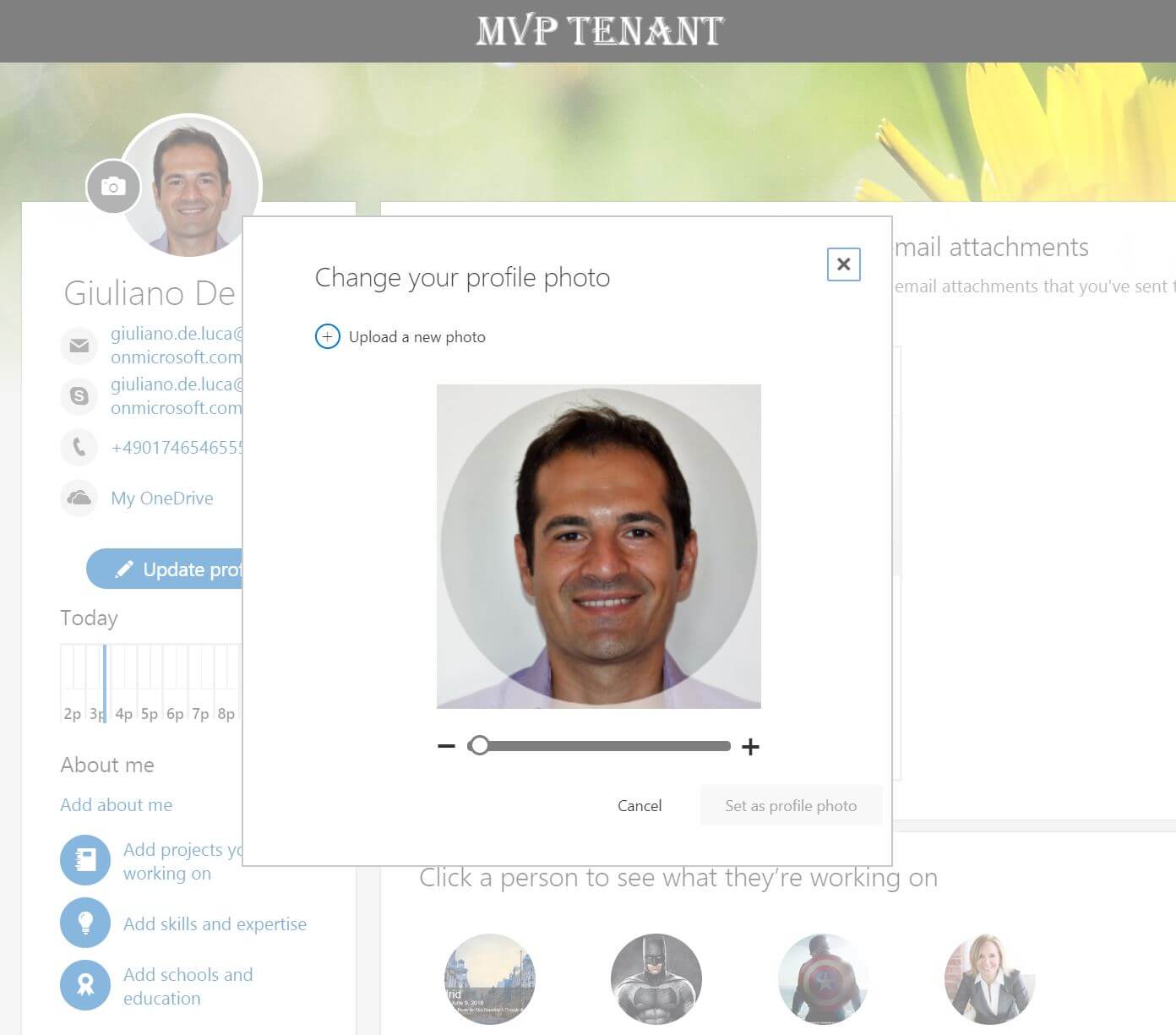 Displaying and updating your Office 365 profile picture with Microsoft Graph API