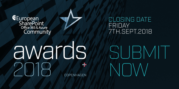 The European SharePoint Office 365 & Azure Community Awards 2018