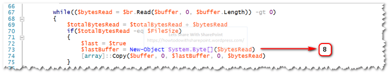 Read the bytes based on the buffer limit