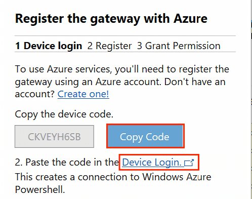 Register the gateway with Azure