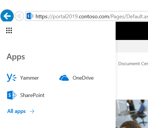 The AppLauncher in SharePoint 2019 is the latest release from Office 365