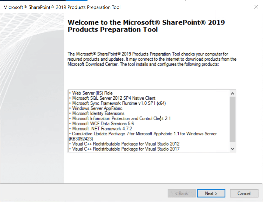 The Prerequisite Installer now also installs IIS (SharePoint 2019)