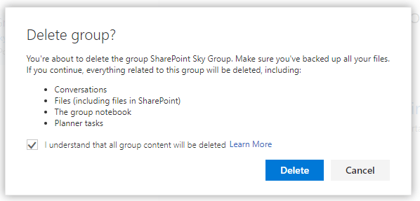 Delete Group