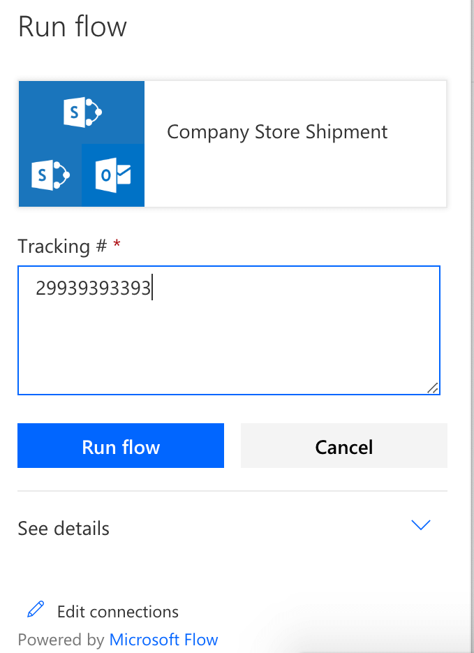 Run flow screen