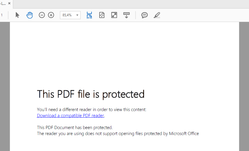 PDF file is protected