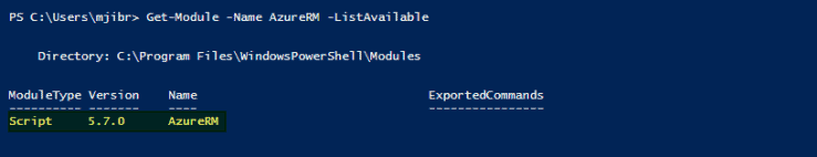 Uninstall the AzureRM module