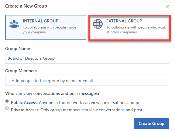 This is how you create an External Group