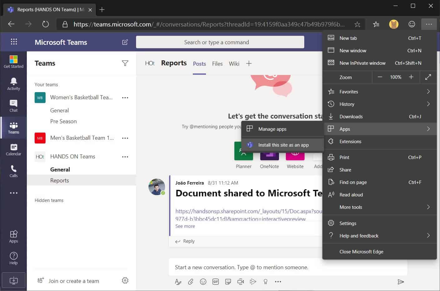 How to run multiple instances of Microsoft Teams using Microsoft Edge