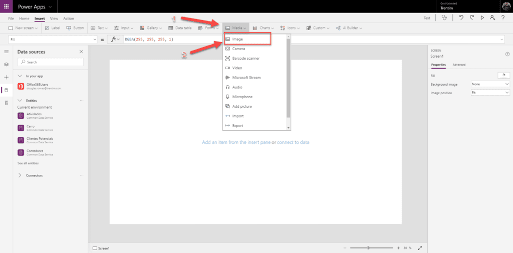 Connect User Data in Your PowerApps App with Office 365 Connector