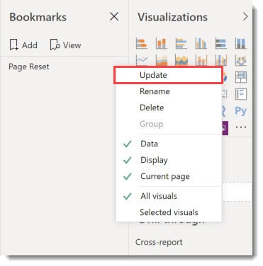 Power BI – Reset Slicers with a Bookmark Button