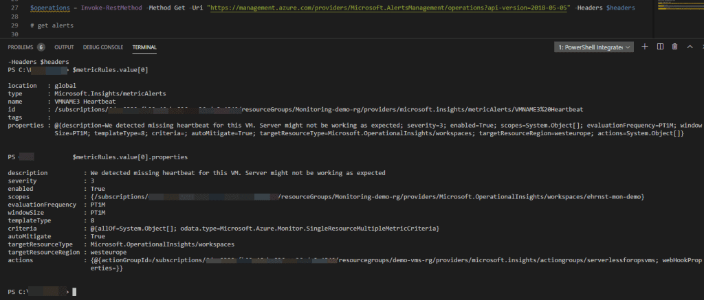 Azure Monitor Rest API