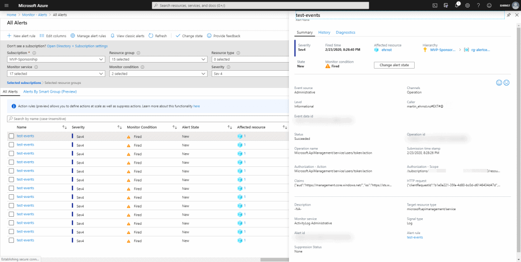 Azure Monitor Rest API