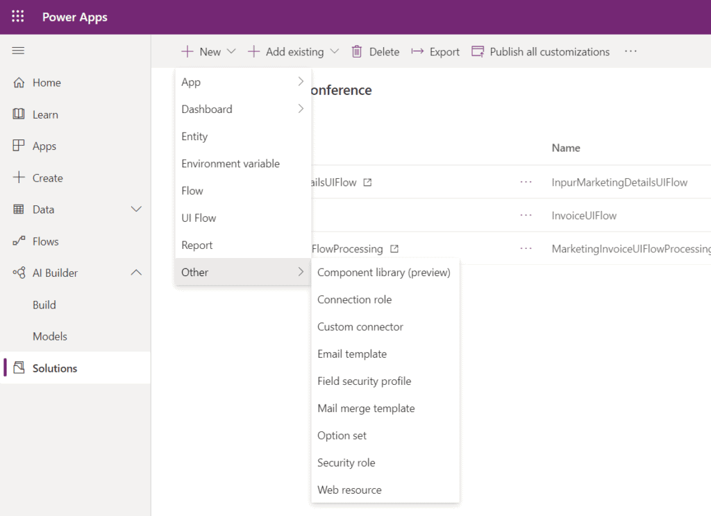 Working With Solutions in Power Automate & PowerApps 