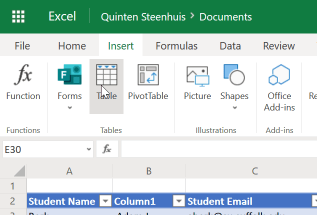Automating a grading book with Microsoft Flow / Power Automate