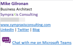 Adding “Chat with me on Teams” to your e-mail sig