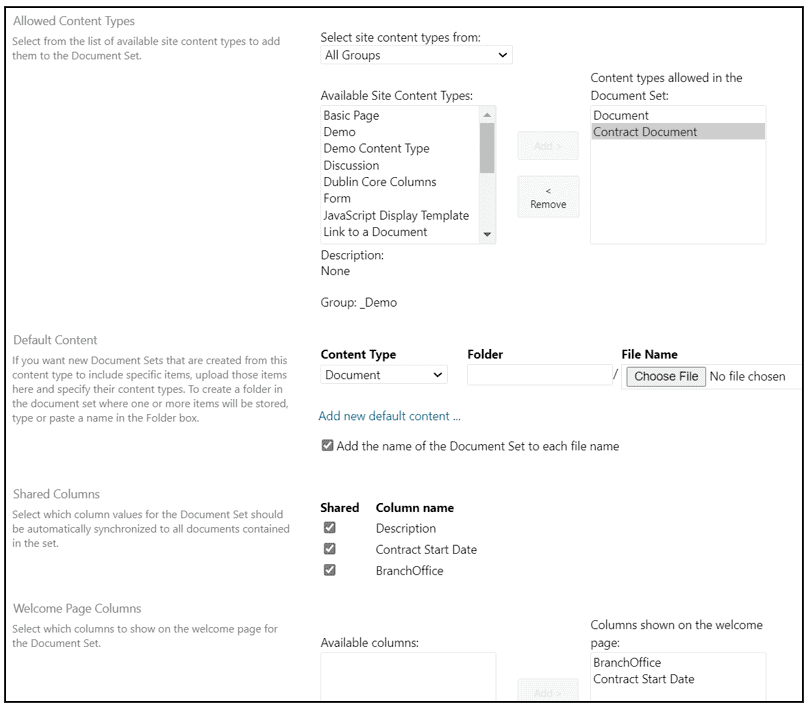 SharePoint Document Sets