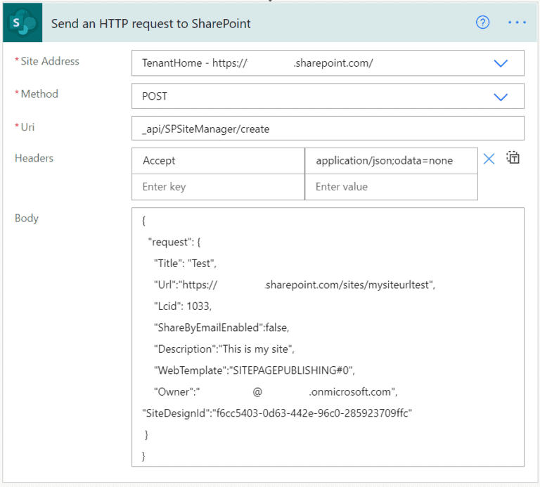 Creating a Modern SharePoint Site using Power Automate