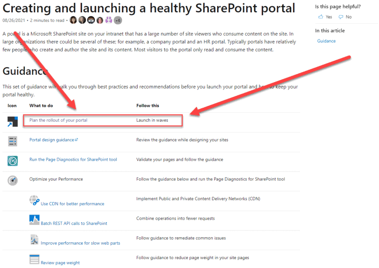 Launching Your SPO Site or Portal