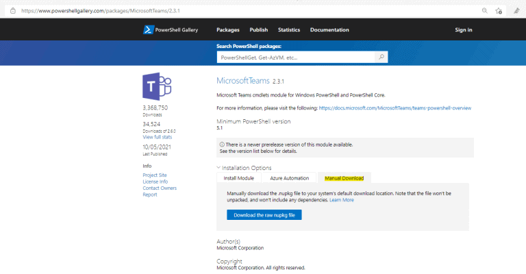 How to downgrade the Microsoft Teams module in your Azure Automation account