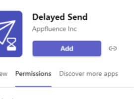 Microsoft Teams app: Delayed Send