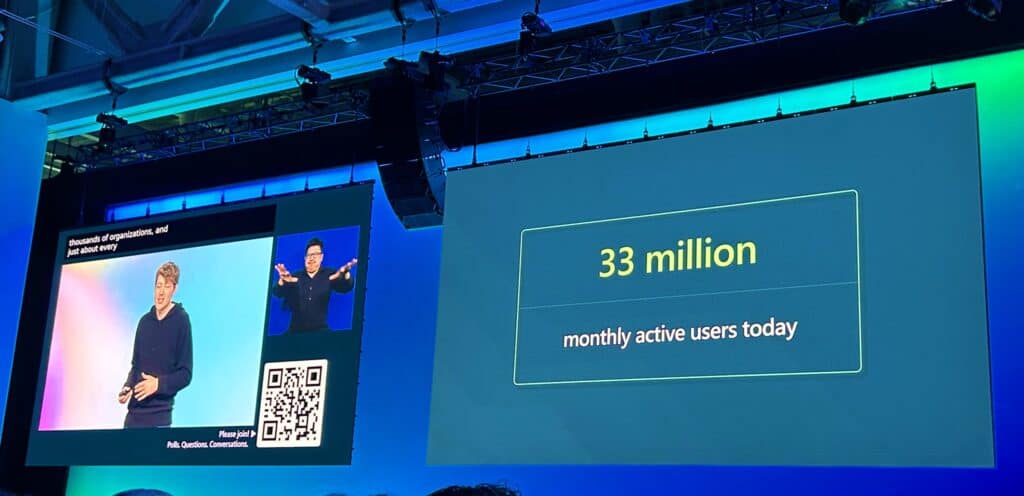 Microsoft Build 2023: Charles Lamanna announces 33 million monthly active Power Platform users.