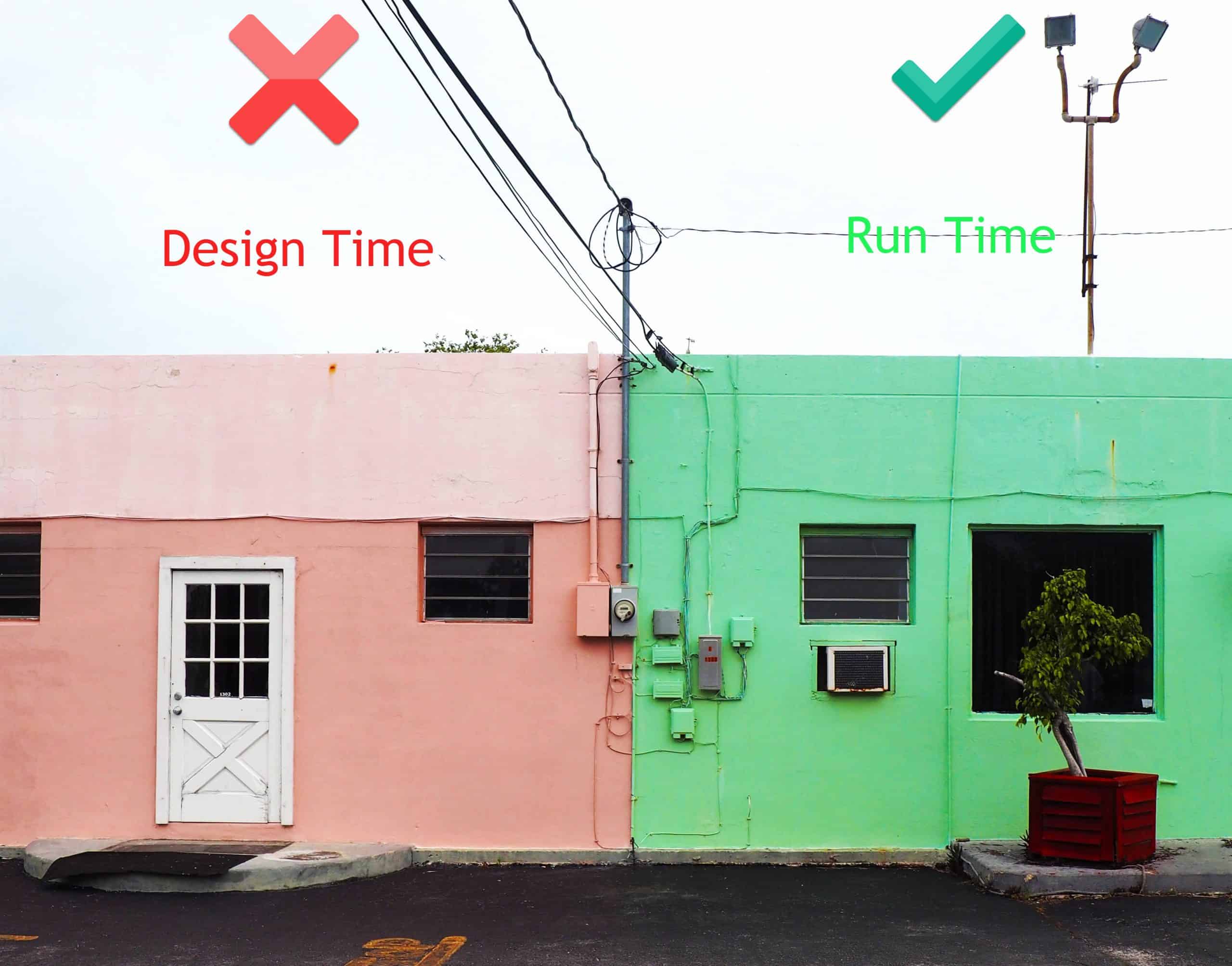 PCF: Design time vs run time