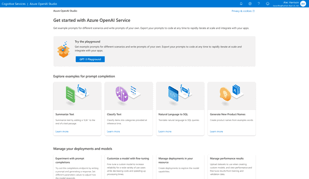 Getting Started with Azure OpenAI