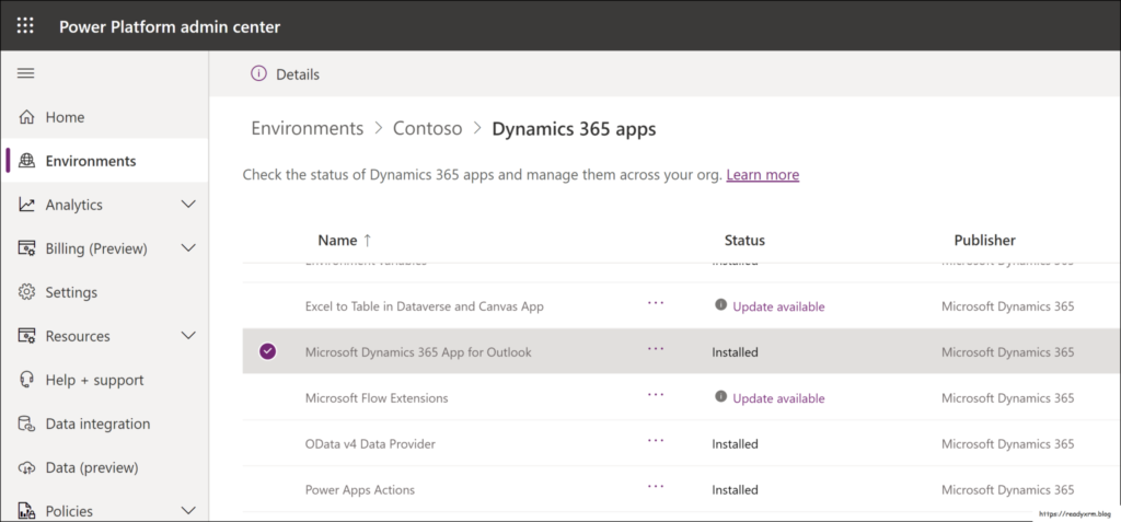 Dynamics 365 apps