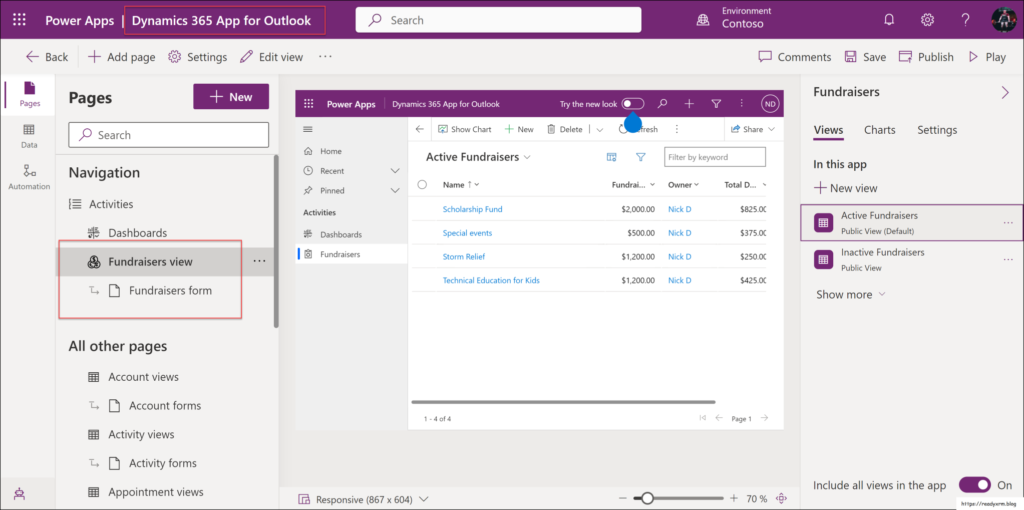  Dynamics 365 App for Outlook app